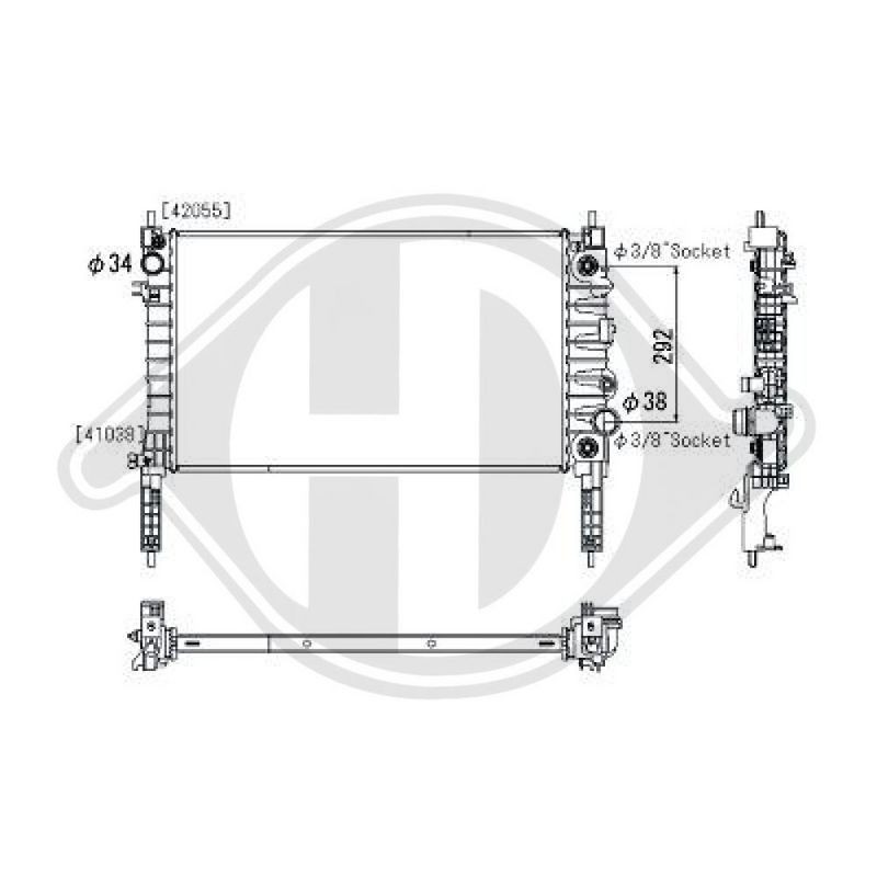 DIEDERICHS DCM3983 Radiador, refrigeración del motor - 1