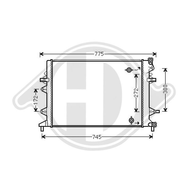 DIEDERICHS DCM3873 Radiador, refrigeración del motor - 1