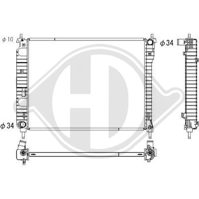 DIEDERICHS DCM2677 Radiador, refrigeración del motor - 1