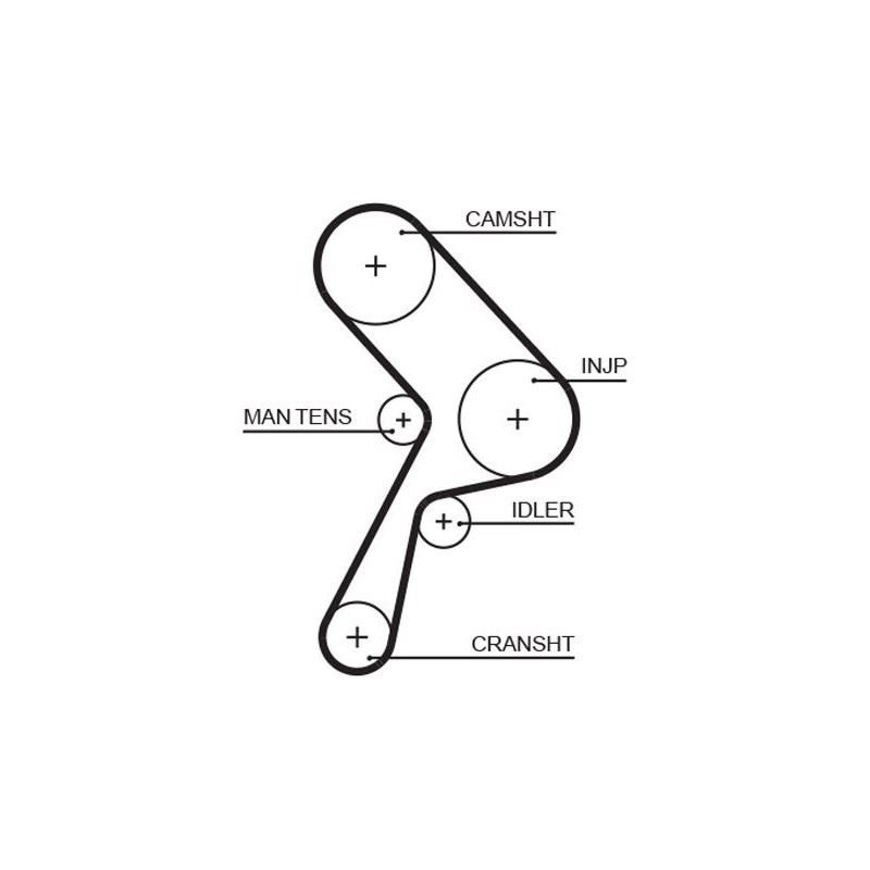 GATES 5322 Correa dentada