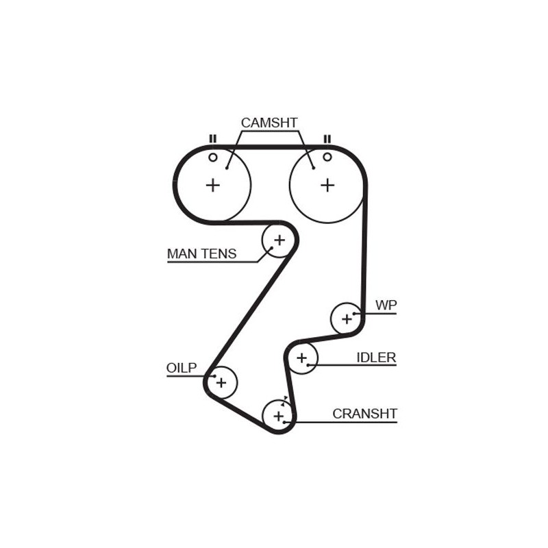 GATES 5404XS Correa dentada
