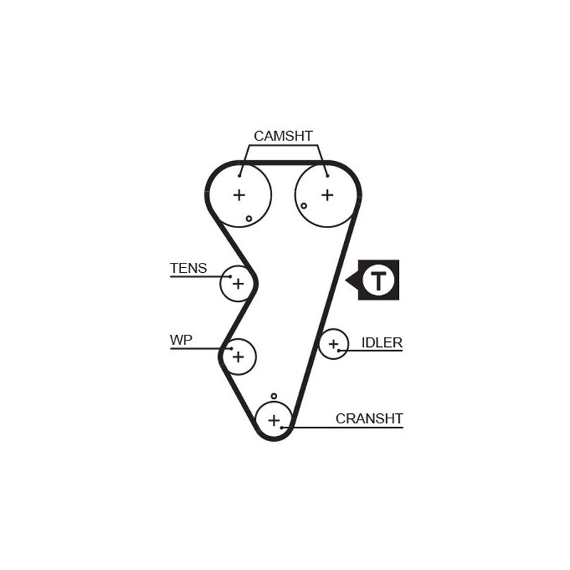 GATES 5412XS Correa dentada