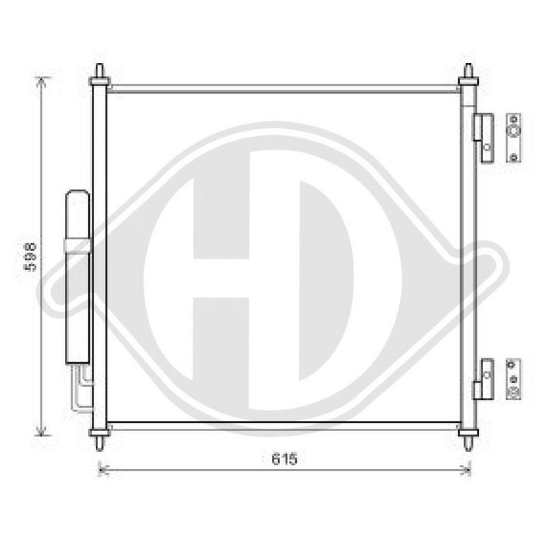 DIEDERICHS DCC1954 Condensador, aire acondicionado - 1