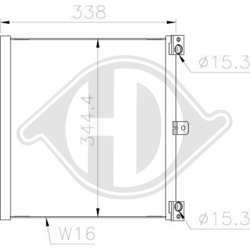 DIEDERICHS DCC1952 Condensador, aire acondicionado - 1