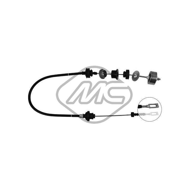 Metalcaucho 80269 Cable de accionamiento, accionamiento del embrague