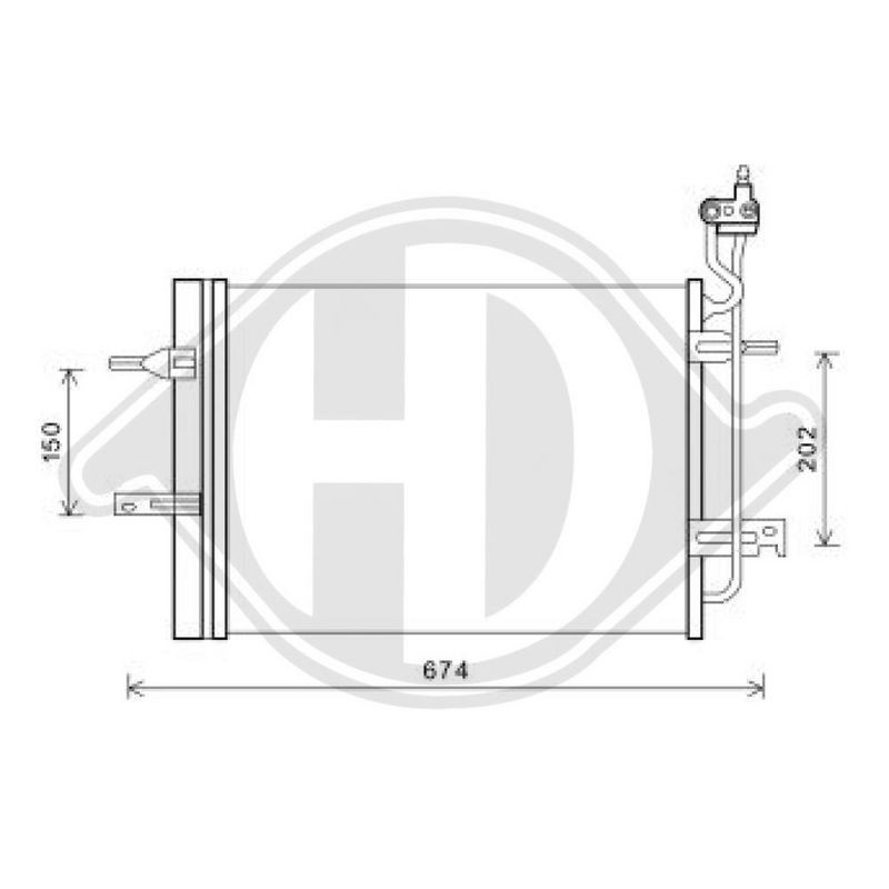 DIEDERICHS DCC1742 Condensador, aire acondicionado - 1
