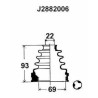NIPPARTS J2882006 Juego de fuelles, árbol de transmisión