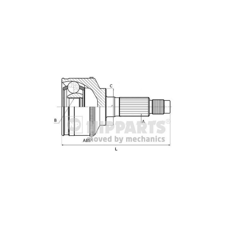 NIPPARTS N2820313 Juego de articulación, árbol de transmisión