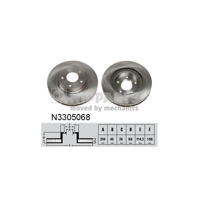 NIPPARTS N3305068 Disco de freno