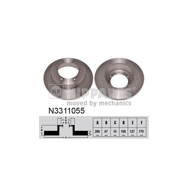 NIPPARTS N3311055 Disco de freno