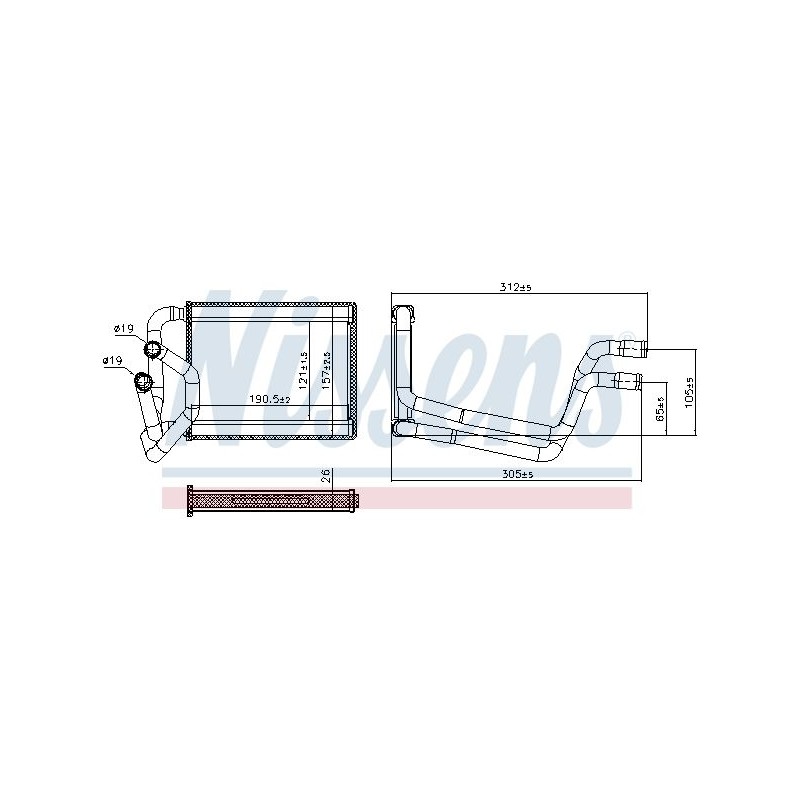 NISSENS 707245 Radiador de calefacción