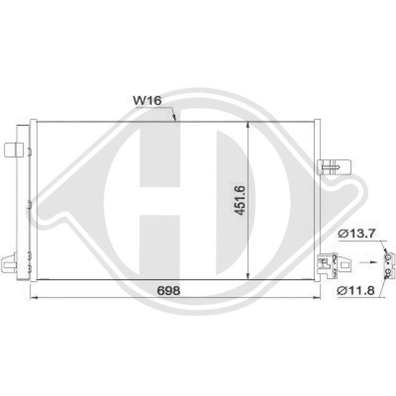 DIEDERICHS DCC1994 Condensador, aire acondicionado - 1