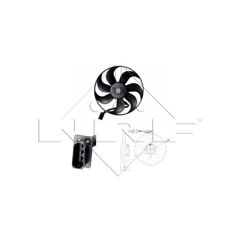 NRF 47064 Ventilador, refrigeración del motor