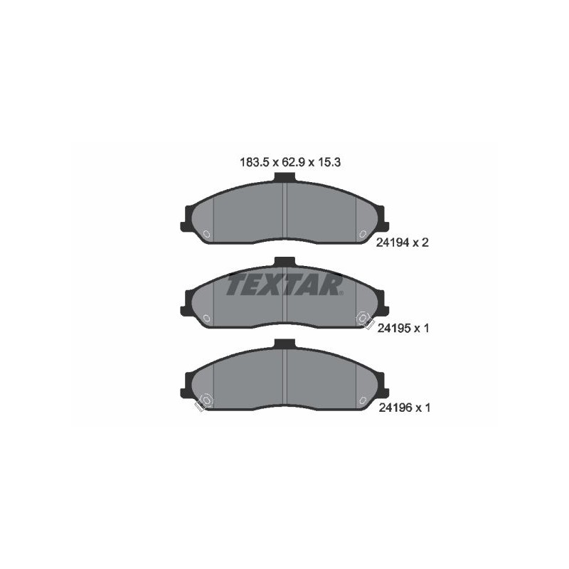 TEXTAR 2419401 Juego de pastillas de freno