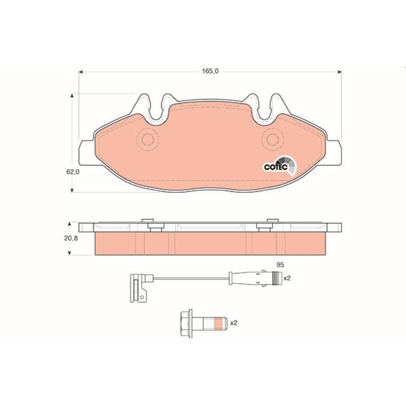 TRW GDB1600 Juego de pastillas de freno