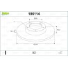 VALEO 186114 Disco de freno