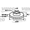 VALEO 186117 Disco de freno Eje trasero