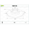 VALEO 186135 Disco de freno