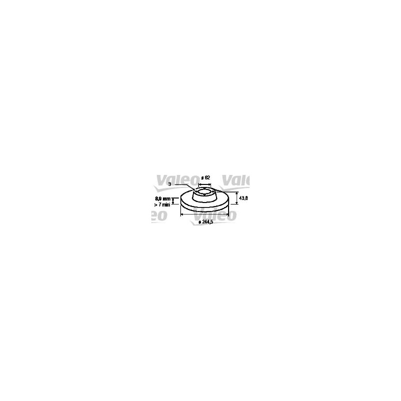 VALEO 186143 Disco de freno