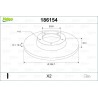 VALEO 186154 Disco de freno
