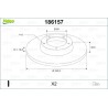 VALEO 186157 Disco de freno