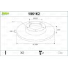 VALEO 186162 Disco de freno