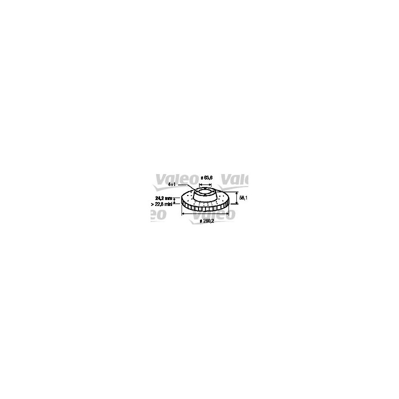 VALEO 186166 Disco de freno