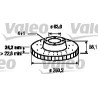 VALEO 186166 Disco de freno Eje delantero