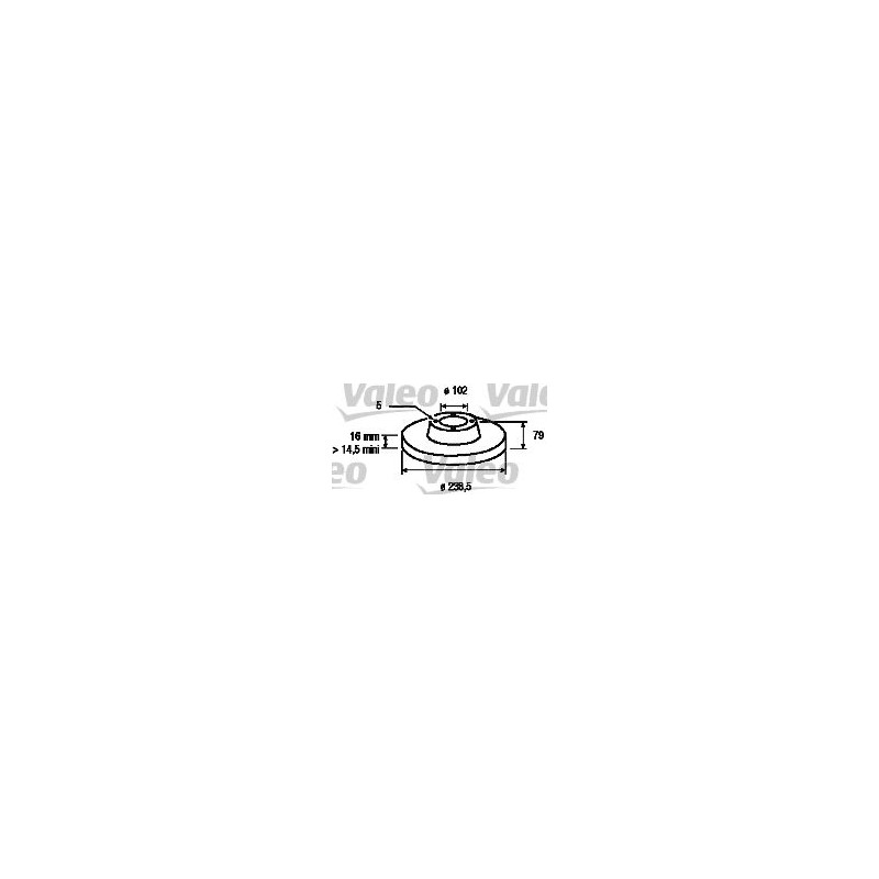 VALEO 186178 Disco de freno