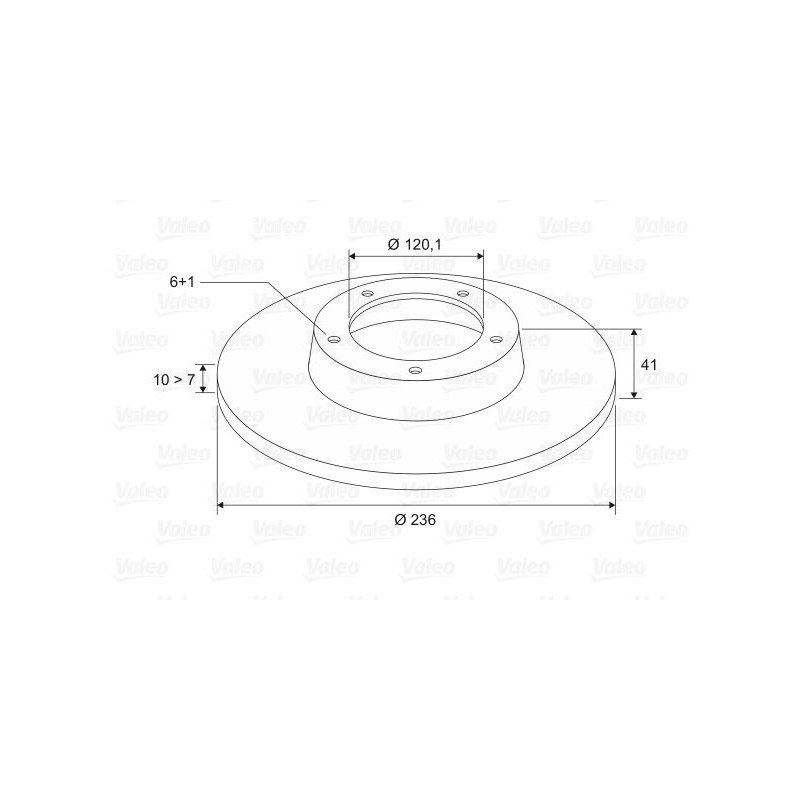 VALEO 186186 Disco de freno Eje delantero