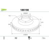 VALEO 186198 Disco de freno