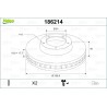 VALEO 186214 Disco de freno
