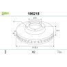 VALEO 186218 Disco de freno