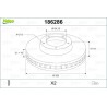 VALEO 186286 Disco de freno