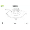 VALEO 186416 Disco de freno