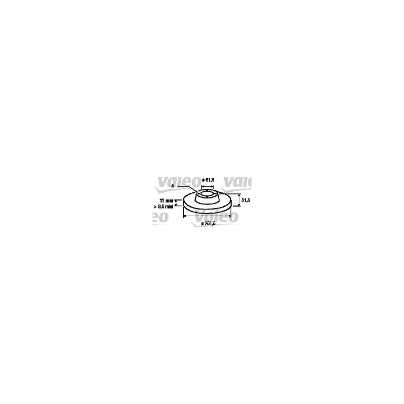 VALEO 186501 Disco de freno