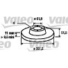 VALEO 186501 Disco de freno