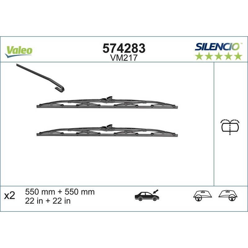 VALEO 574285 Limpiaparabrisas delante