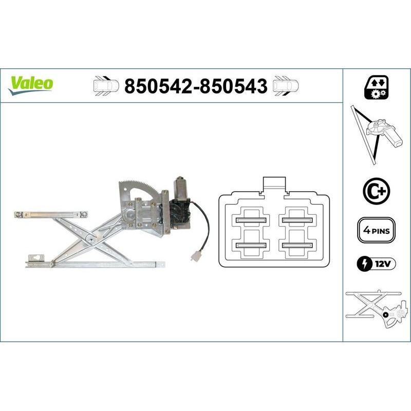 VALEO 850542 Elevalunas