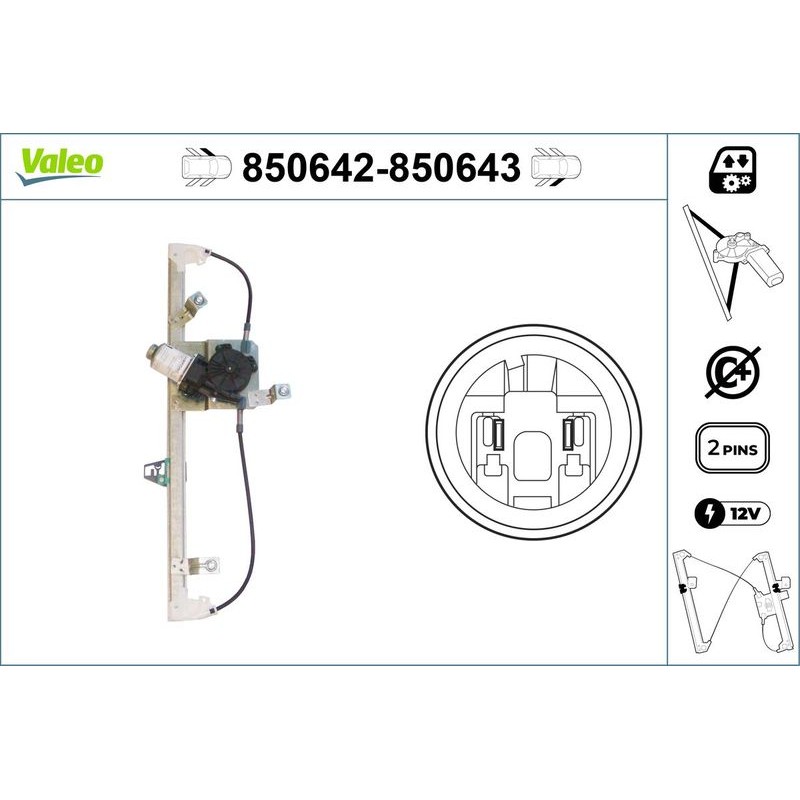 VALEO 850642 Elevalunas