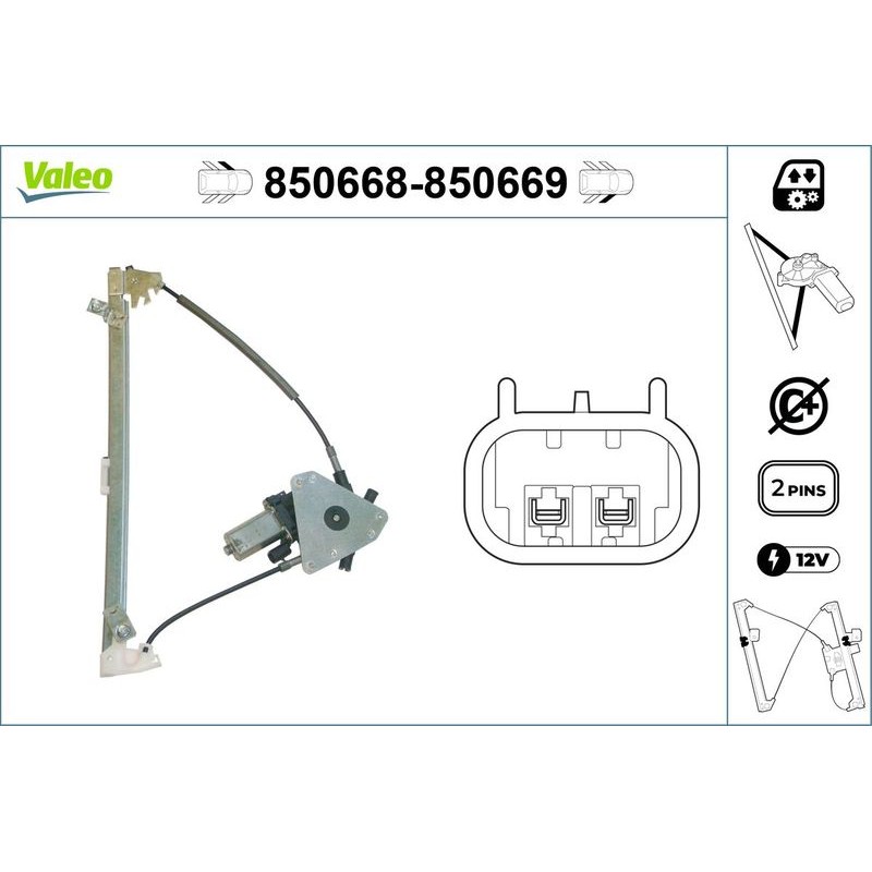 VALEO 850668 Elevalunas