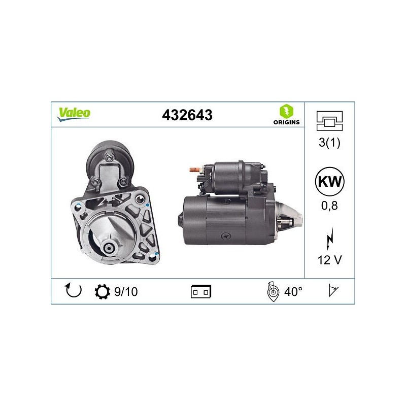 VALEO 432643 Motor de arranque