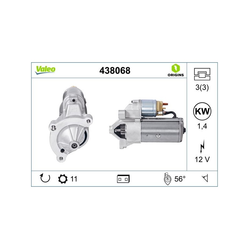 VALEO 438068 Motor de arranque