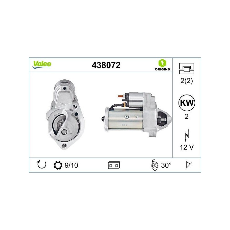 VALEO 438072 Motor de arranque