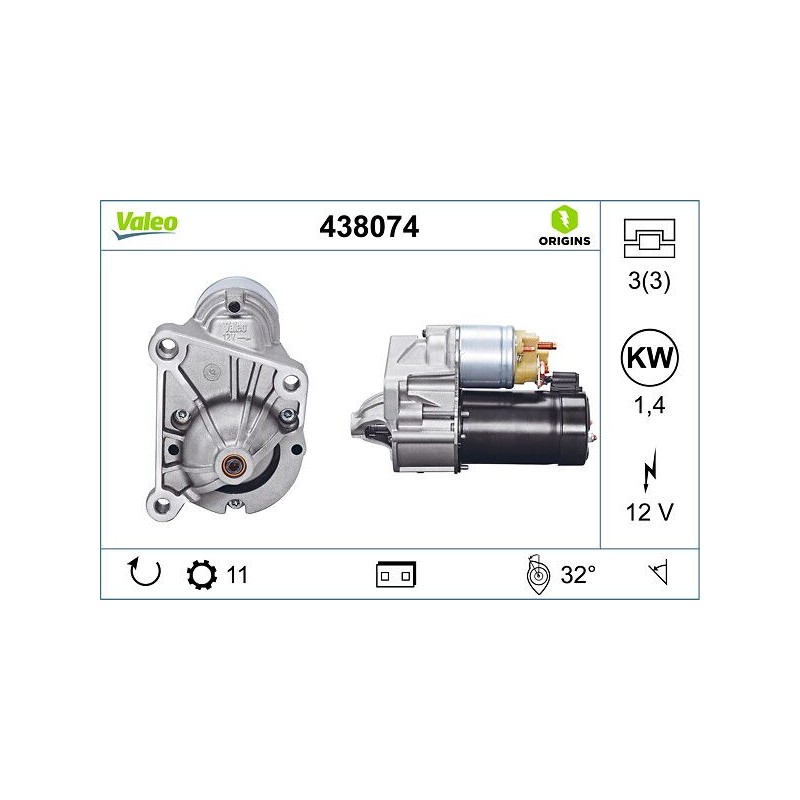 VALEO 438074 Motor de arranque