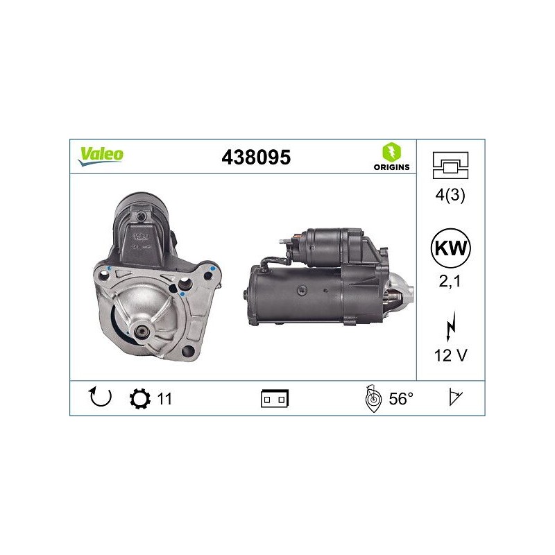 VALEO 438095 Motor de arranque