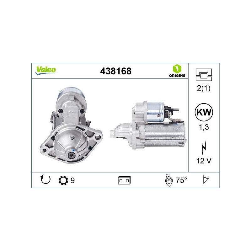 VALEO 438168 Motor de arranque