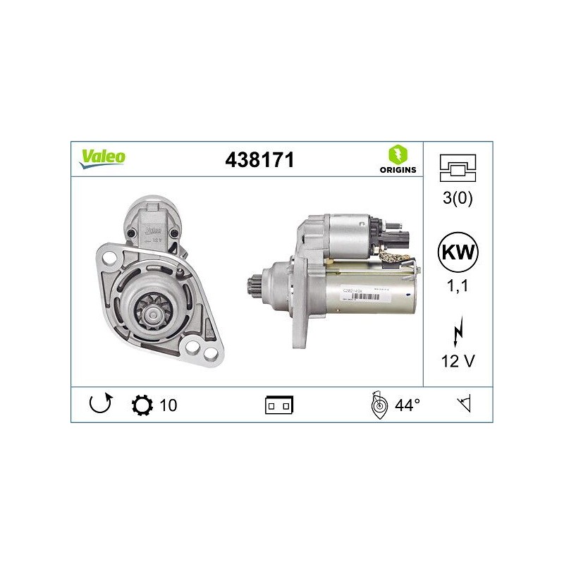 VALEO 438171 Motor de arranque
