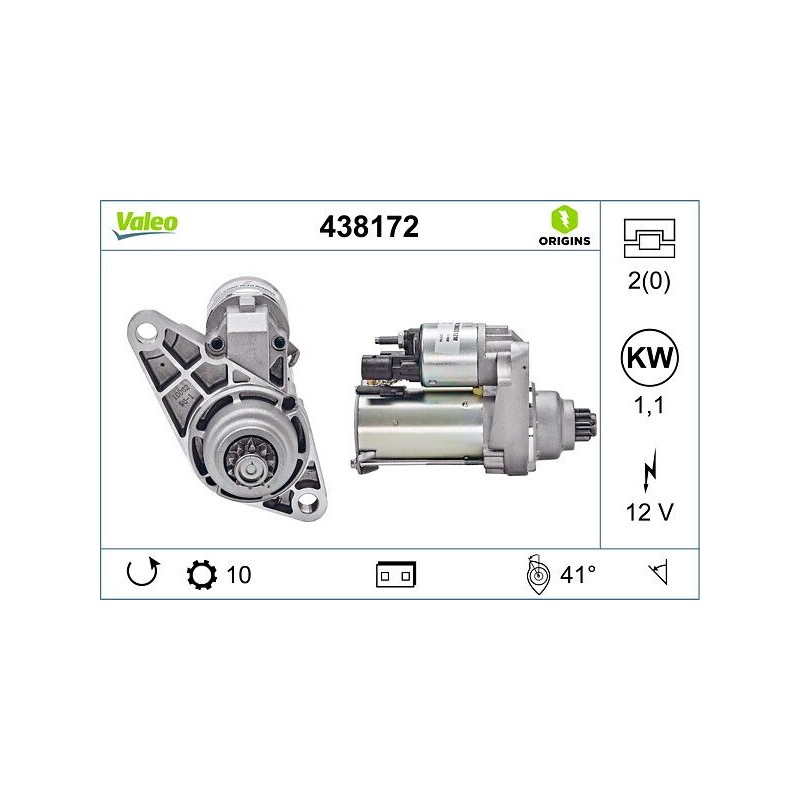 VALEO 438172 Motor de arranque
