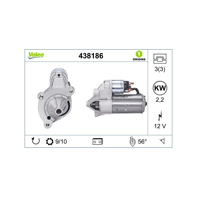 VALEO 438186 Motor de arranque